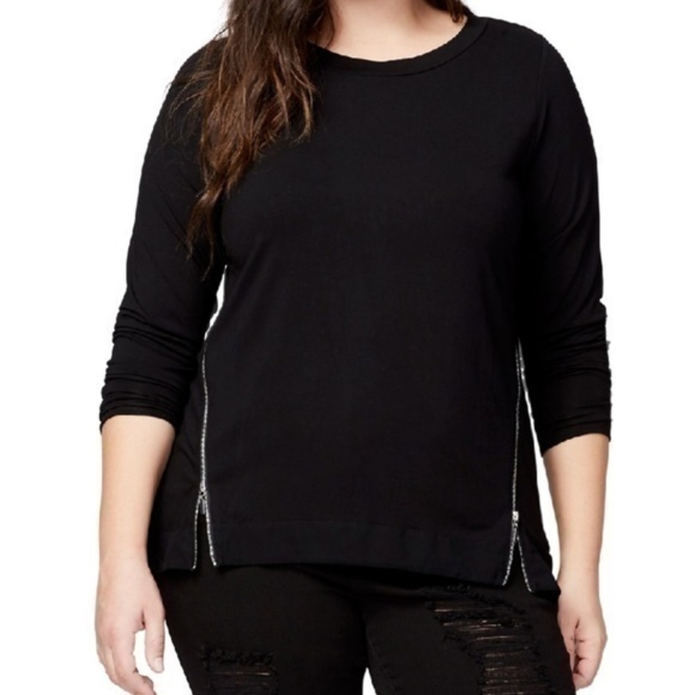 Zippered Long Sleeve Pullover